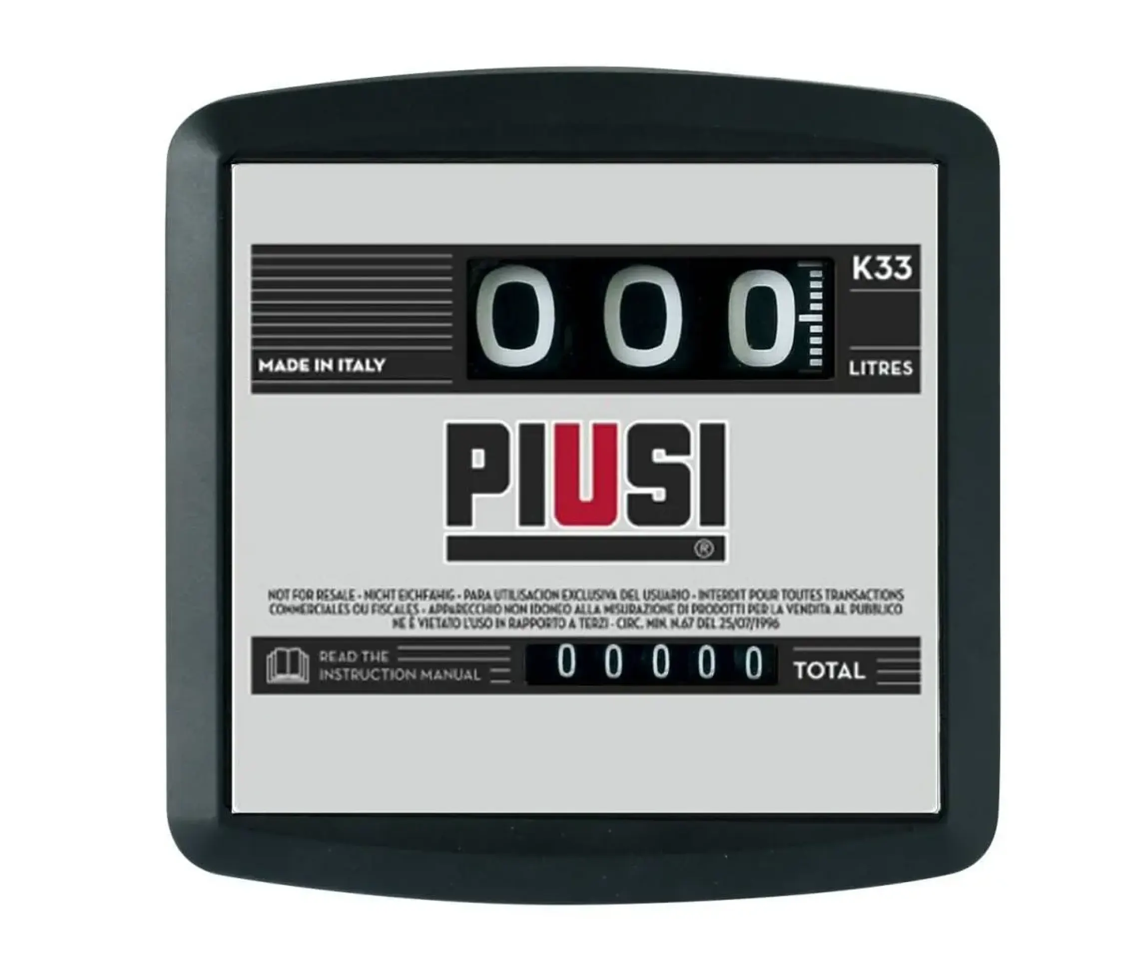Eticheta pentru debitmetru K33 Piusi R08839000