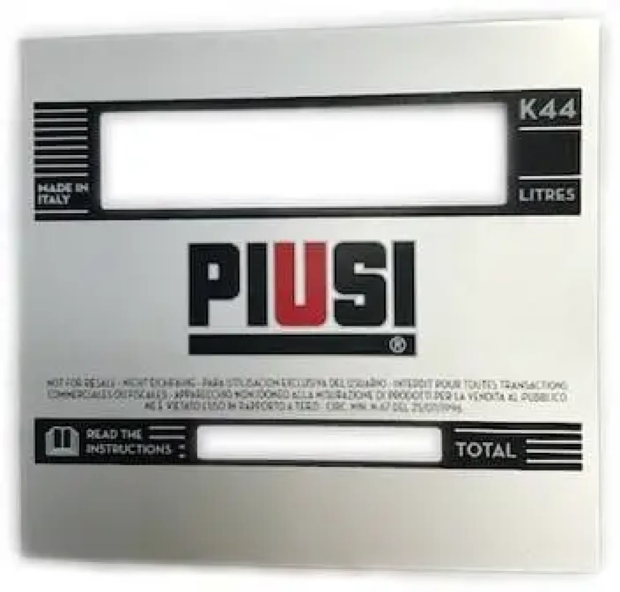 Eticheta pentru debitmetru K44 Piusi R08713000