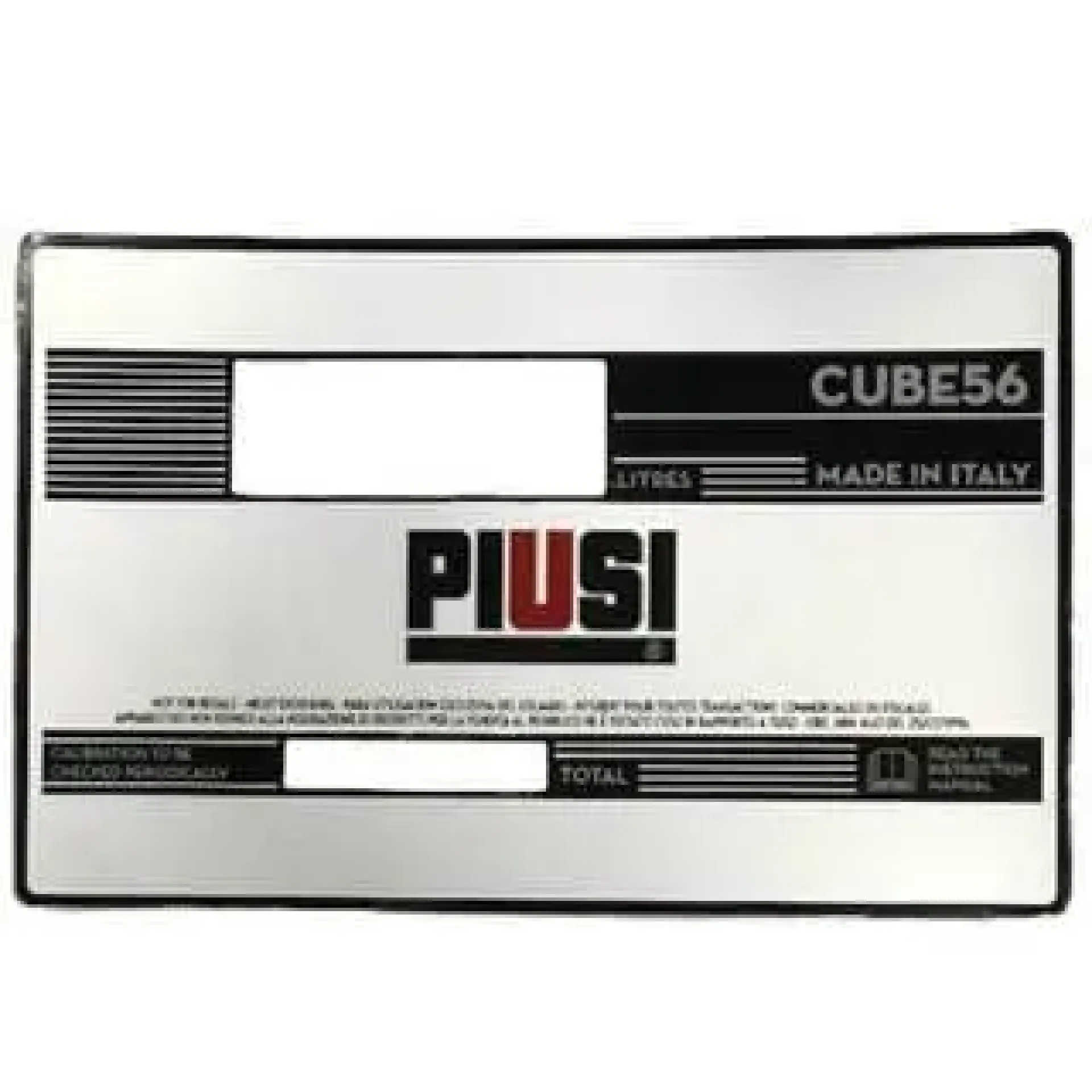 Eticheta pentru pompele Cube 56 Piusi