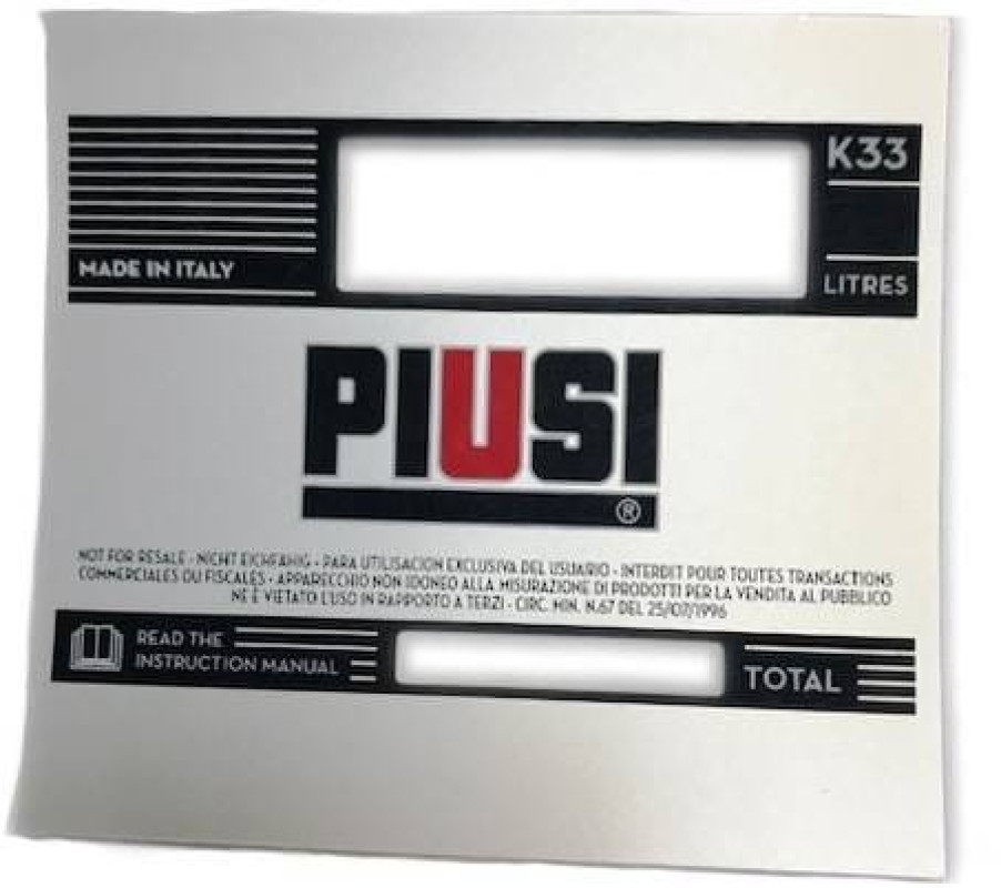 Eticheta pentru debitmetru K33 Piusi R08839000