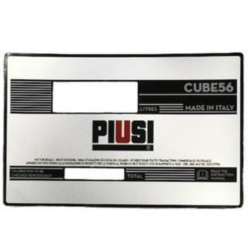 Eticheta pentru pompele Cube 56 Piusi