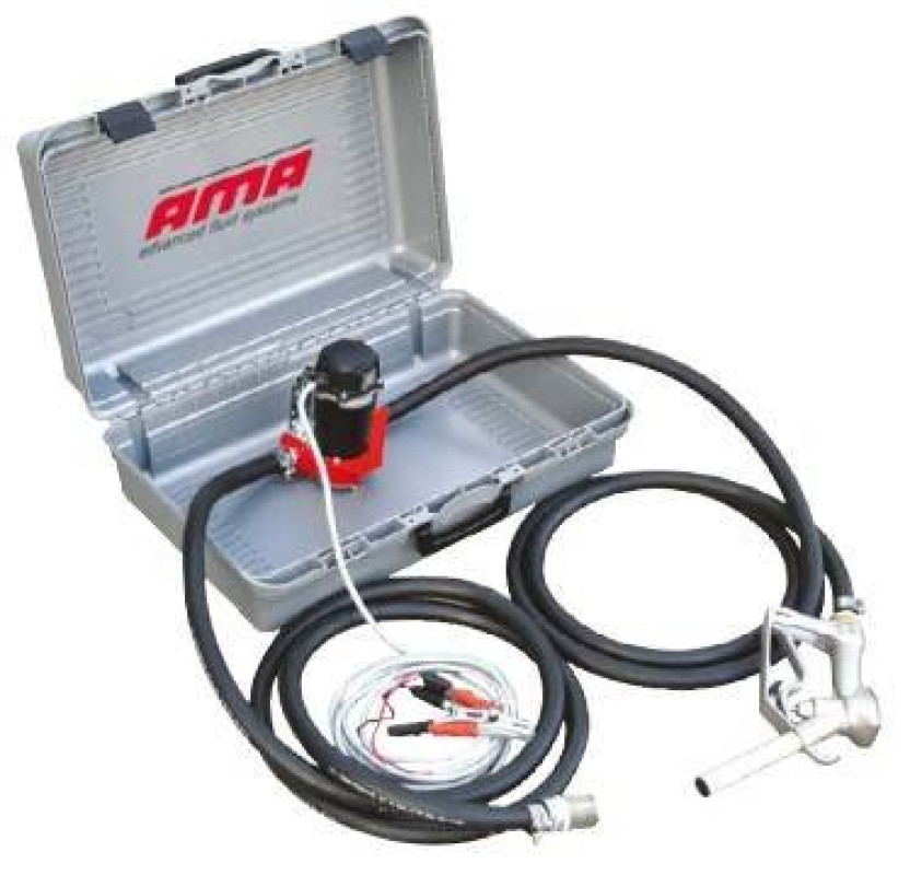 Kit portabil pentru transfer motorina, echipat cu electropompa 12V sau 24V AMA