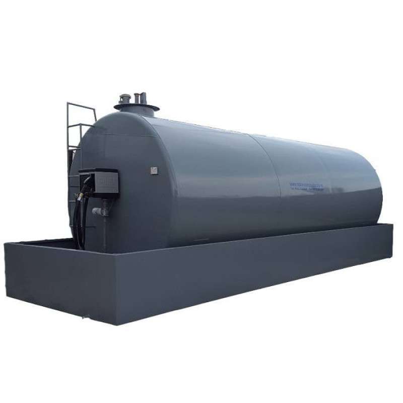 Rezervor suprateran pentru motorina cu cuva de retentie 30000L 