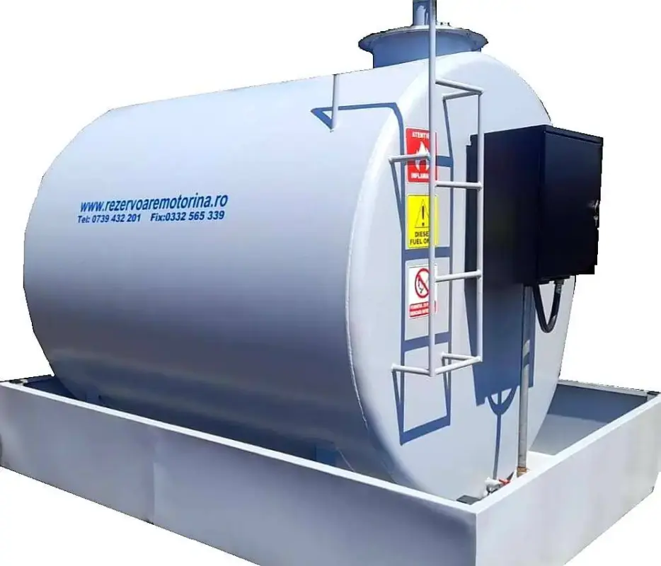 Rezervor suprateran pentru motorina cu cuva de retentie 3000L