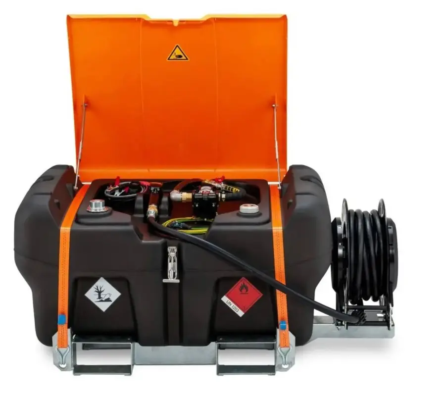 Rezervor transportabil benzina KS Mobile Easy PREMIUM 330L cu pompa 12v si tambur CEMO