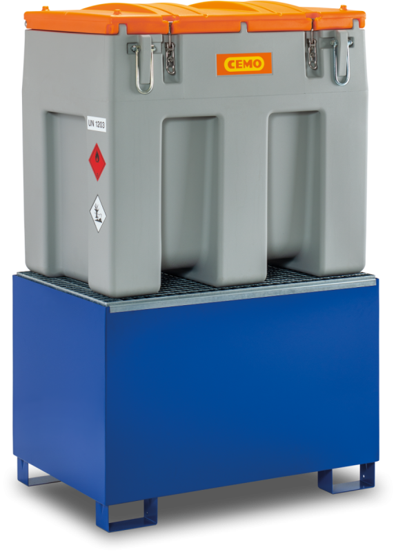 Suport cu vana de scurgere pentru rezervoare mobile diesel cu grilaj- CEMO