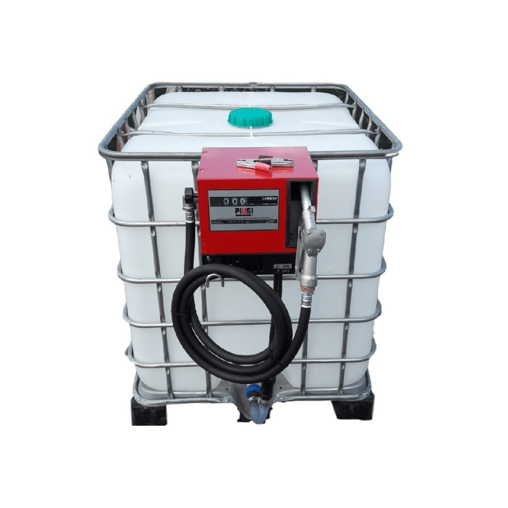 Bazin IBC 1000l cu pompa alimentare motorina CUBE 56 Piusi