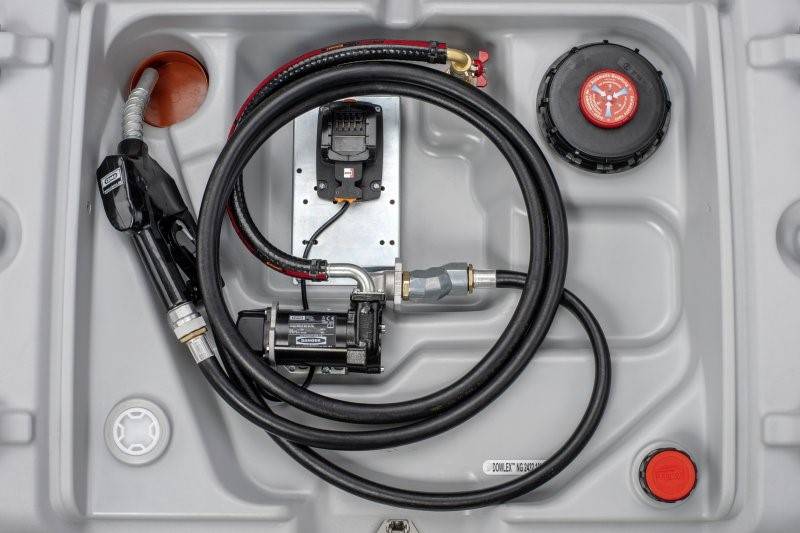 Rezervor motorina mobil TT Easy 470L cu pompa Cematic 3000/18 40l/min CEMO
