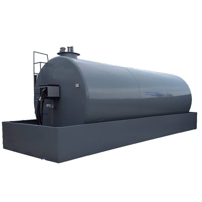 Rezervor suprateran pentru motorina cu cuva de retentie 30000L 