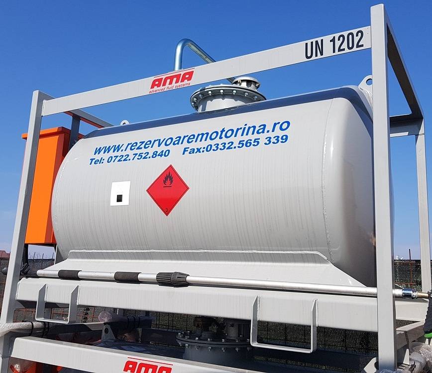 Rezervor motorina transportabil metalic 920 Litri ADR AMA