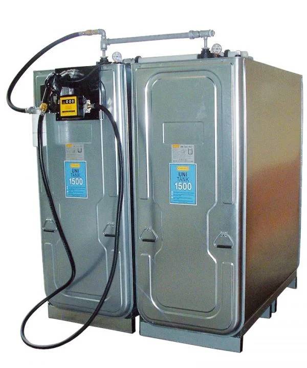 Sistem rezervor motorina 3000L cu 2 rezervoare UNI CEMO