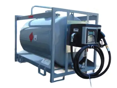 REZERVOR COMBUSTIBIL MOBIL - ADR/RID/IMDG 920L, DOTAT CU POMPA CU GESTIUNE